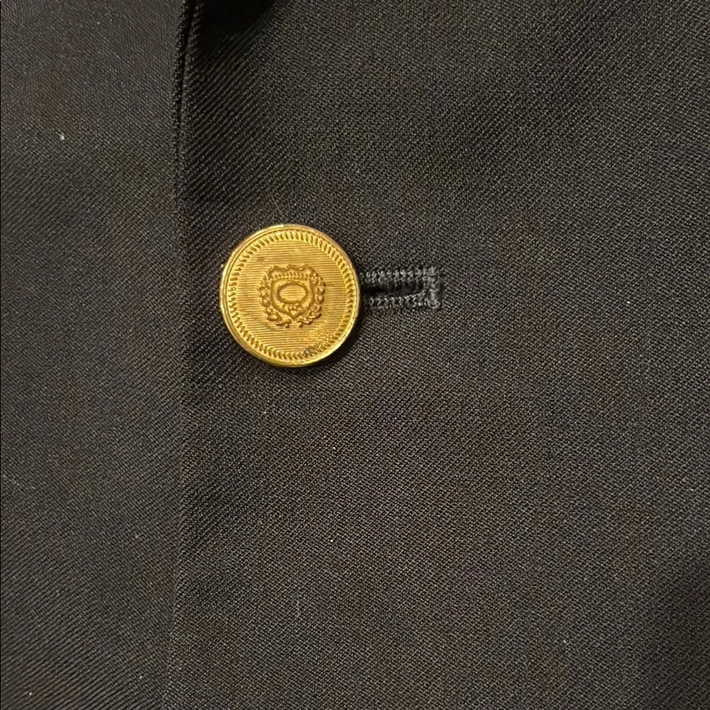 Lord & Taylor Boys Elegant Black Blazer with Gold Buttons Size 8R